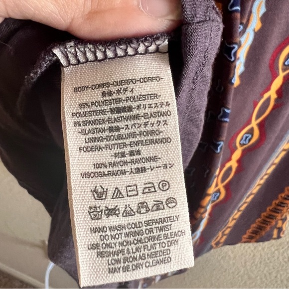 Free People Stella Retro Mod Multicolor Earth-tone Mini Dress Size XS - Picture 13 of 13